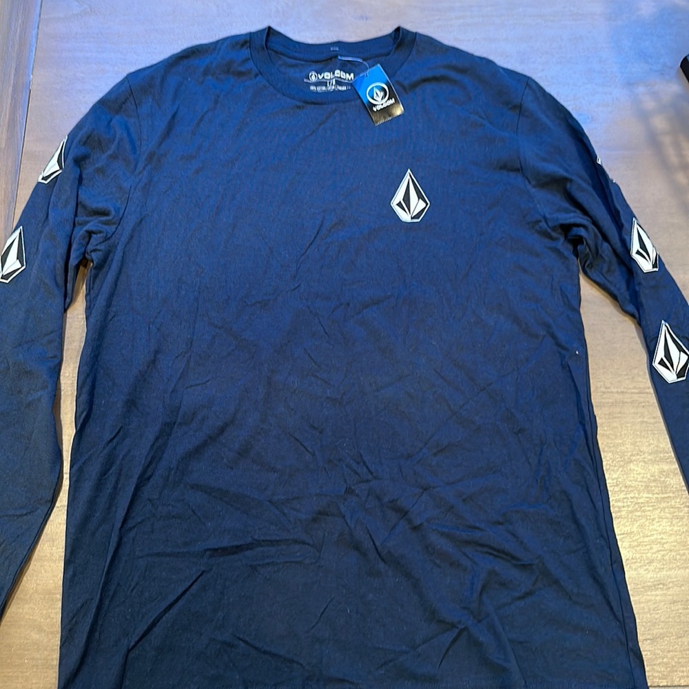 Volcom Long Sleeve Lg Navy Shirt NWT